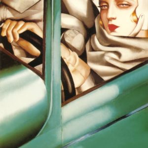 Tamara Łempicka, dzieło: "Portrait-in-the-green-bugatti", 1925